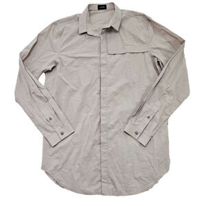 STAMPD Men's Tan Button Up 100%‎ Cotton Long Sleeve Shirt. Size Medium